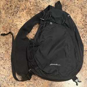 Eddie Bauer Black Crossbody Sling Pack